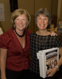 Fabienne with workshop attendee